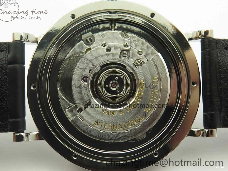 MIROTIME 0105 Supportive Portofino Automatic SS AF 1:1 Best Edition White Dial on Black Croco Leather Strap A 7184